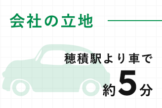 会社の立地 穂積駅より車で約5分